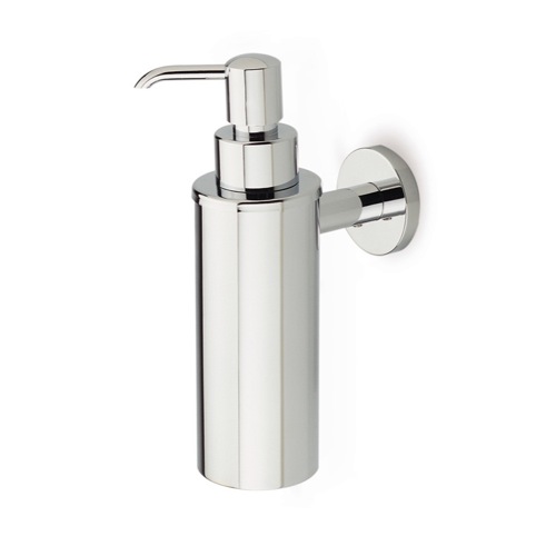 Soap Dispenser, StilHaus ME30, Wall Mounted Round Chrome or Satin Nickel Soap Dispenser ME30